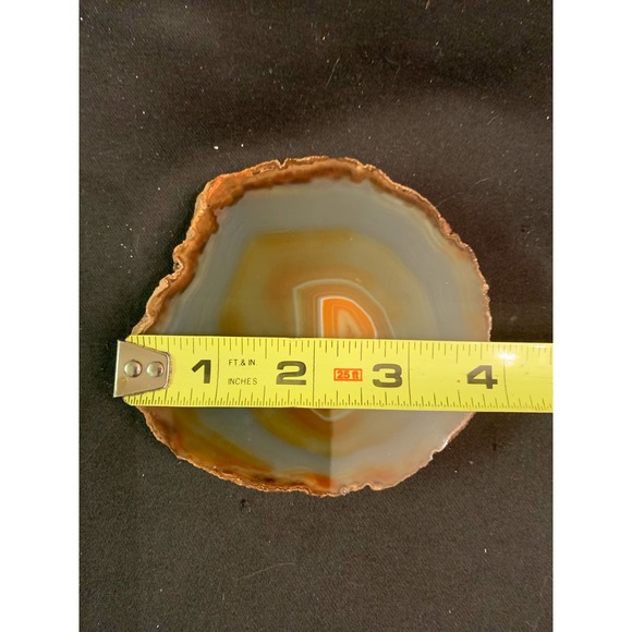 BLUE, ORANGE & BROWN BANDED AGATE SLAB - Picture 6 of 6